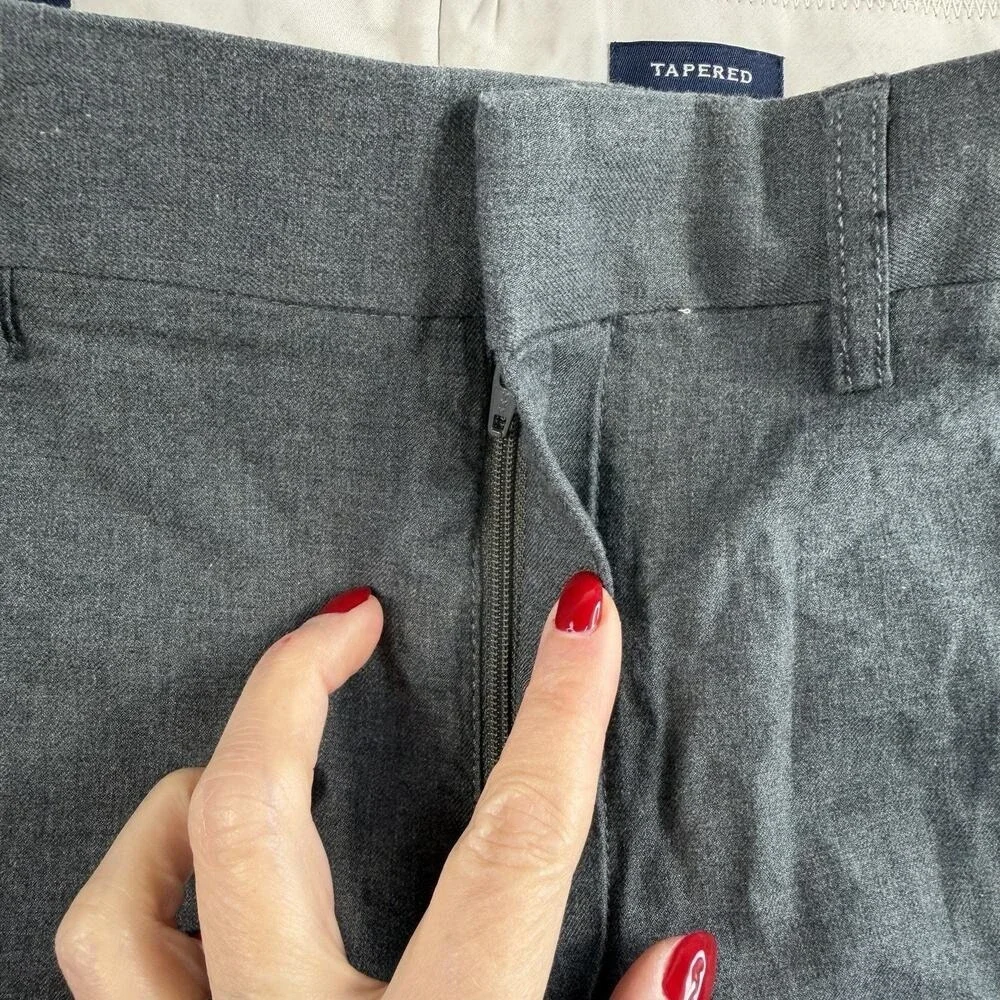 J.CREW 34x34 34 Thompson‎ Bedford Pant Tapered Straight Narrow Gray Cotton Mens